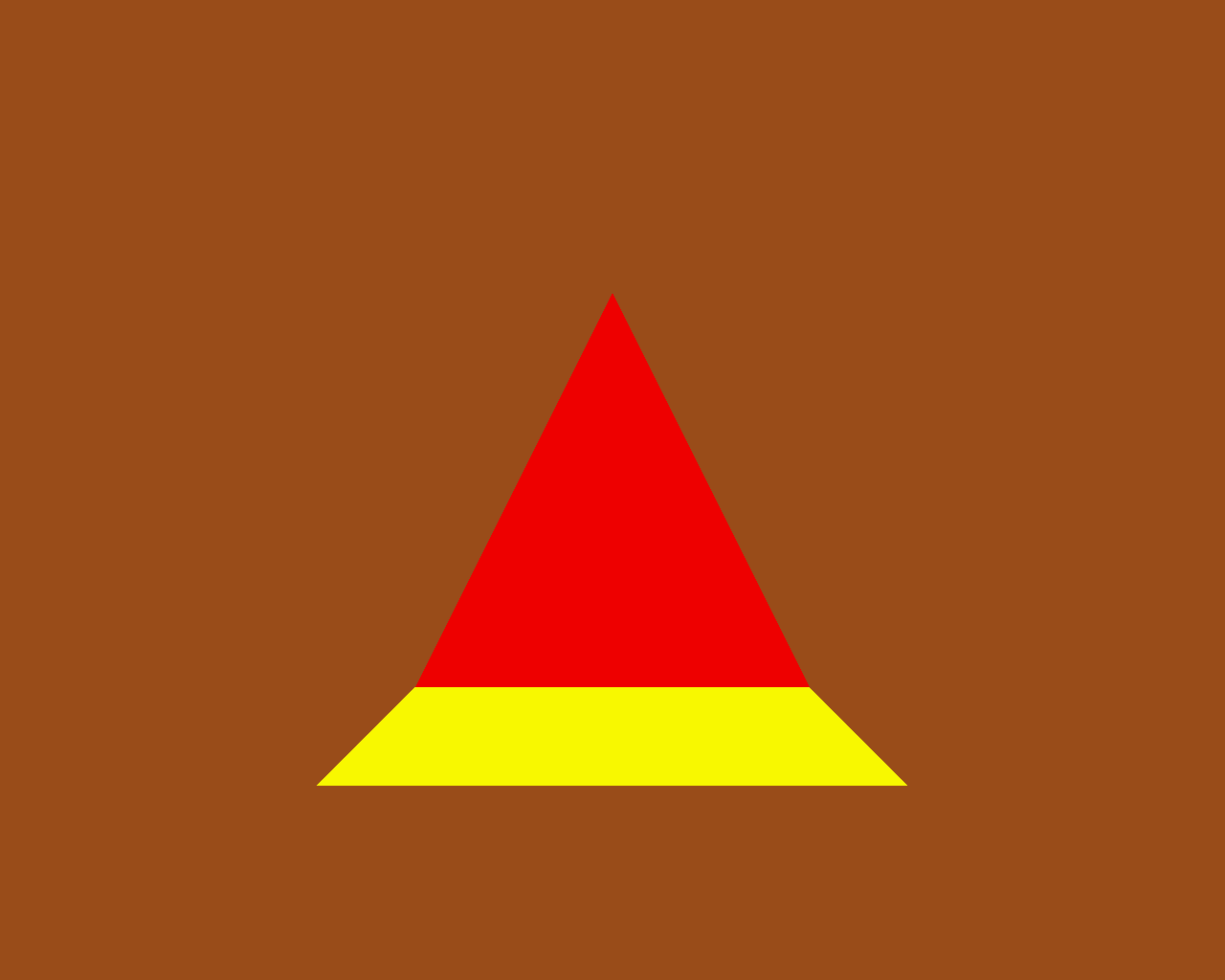 Red triangle, yellow square